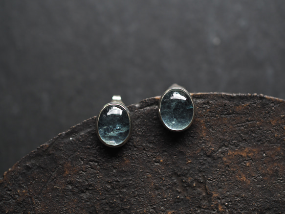 aquamarine silver pierce (yokuu) 3枚目の画像