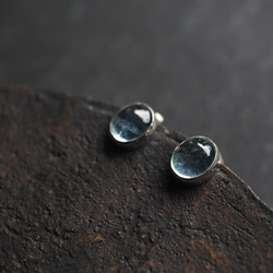 aquamarine silver pierce (yokuu) 4枚目の画像