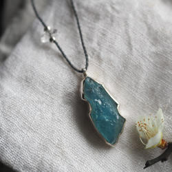 aquamarine silver necklace (ukou) 1枚目の画像