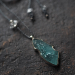 aquamarine silver necklace (ukou) 4枚目の画像