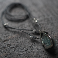 aquamarine silver necklace (ukou) 12枚目の画像