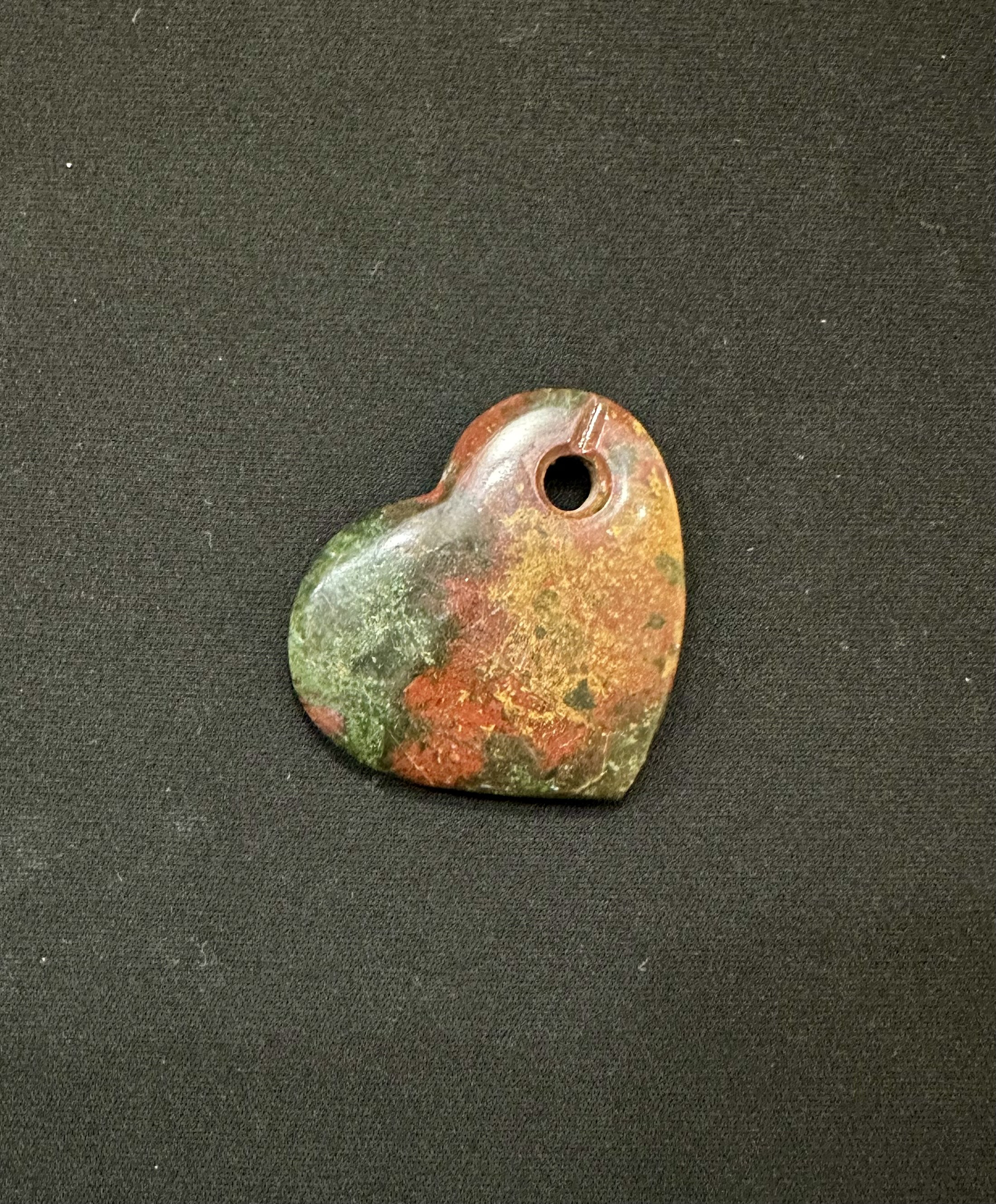 激レア　日本銘石蘭溪三色錦石ハート 21,000円