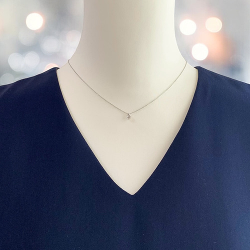 つけっぱなしOK！【希少石】リビアングラスの一粒ネックレス