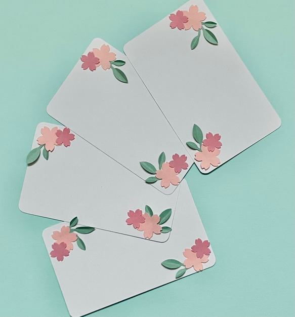 桜の花　メッセージカード　10枚セット 2枚目の画像