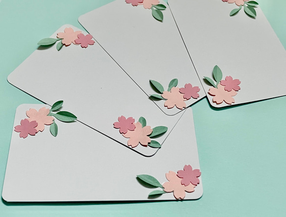 桜の花　メッセージカード　10枚セット 1枚目の画像