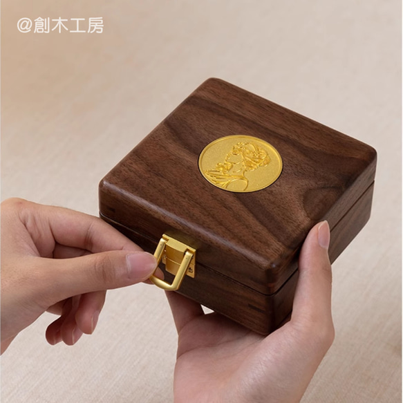小さめジュエリーボックス アクセサリーケース 宝石箱 持ち運び 携帯用 トラベル 可愛い 小物入れ 指輪収納 6枚目の画像