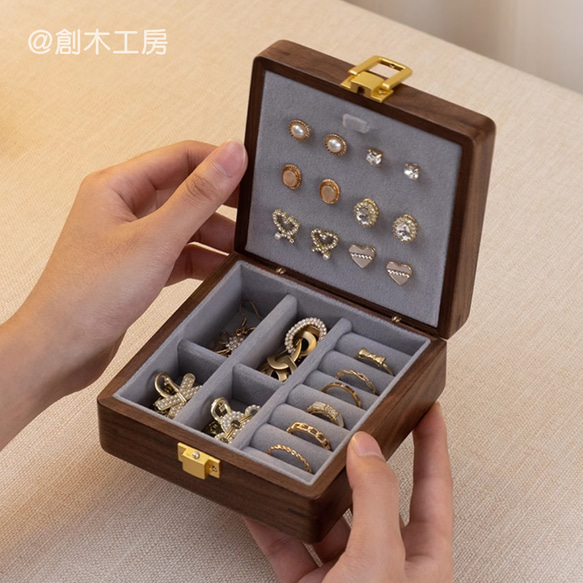 ゲーム・おもちゃの小物・アクセサリー 小さめジュエリーボックス アクセサリーケース 宝石箱 持ち運び
