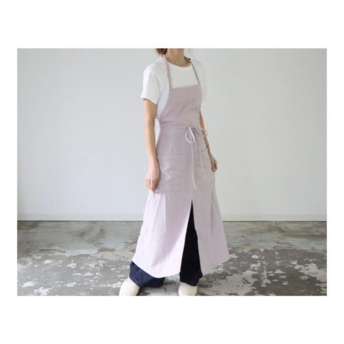 シェグリット　ロングワンピース　薄ピンク　エプロン　ホワイト 楽天市場】エプロン 無地 シンプル ピンク ベージュ グレー おしゃれ