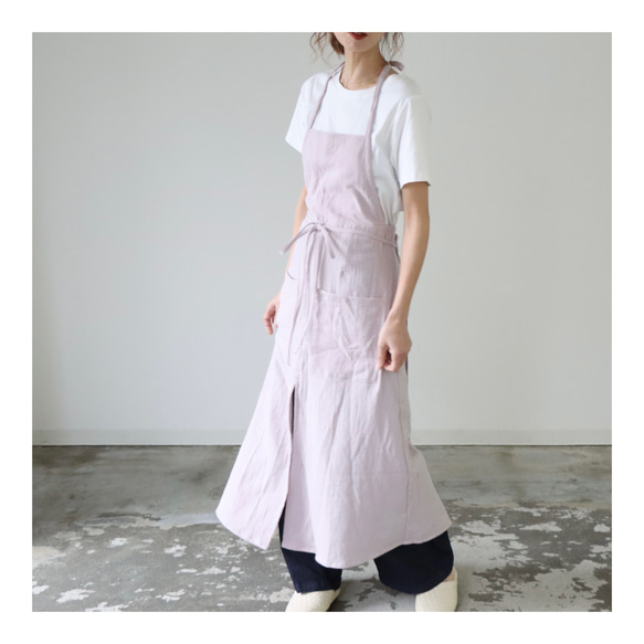 ふっくら厚み2倍のとろみダブルガーゼの前スリット美シルエット