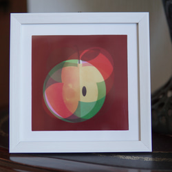 幾何学 リンゴ キュビズム インテリア 絵 額付き グラフィック アート プレゼント ラッピング 2枚目の画像