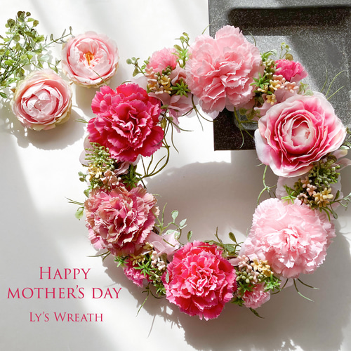 ◆母の日ギフトのご予約も可能です◆ドライフラワーリース◆モーブピンク◇ナチュラル ◇母の日ギフトのご予約も可能です◇ドライフラワーリース◇モーブ
