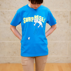 SCOPYネコTシャツ「SURPRISE!」  ブルー 4枚目の画像