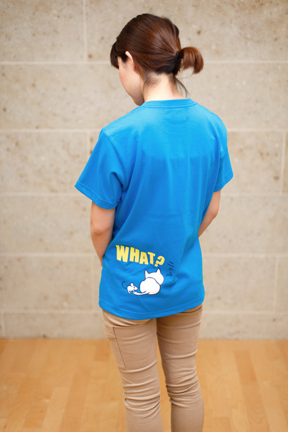 SCOPYネコTシャツ「SURPRISE!」  ブルー 5枚目の画像