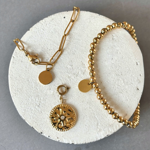 【専用です】14kgf♦︎チャーム✳︎ブレスレット 14kgf ジルコニアサークルチャームブレスレット | gran