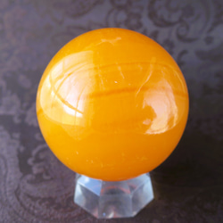 【Creema限定福袋】オレンジカルサイト スフィアA 70mm Orange calcite sphere 4枚目の画像