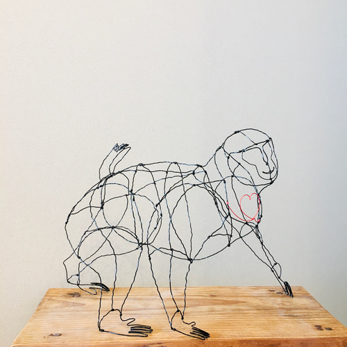 ワイヤーアート ワイヤークラフト 猿 サル さる 申 干支 裏干支 立体