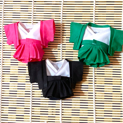 〖チルぬい サイズ 服〗選べる 着物＆袴 セット 15cm20cmぬいぐるみ用 着せ替え服 ぬい服 コスチューム 黒紋付袴 3点