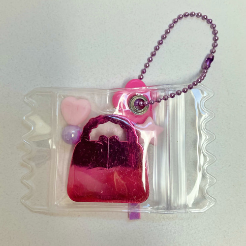 ガチャ詰め風ポーチ キャンディーバッグキーホルダー ネコちゃん