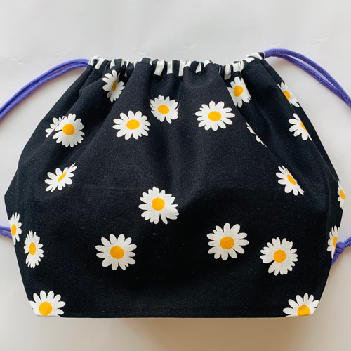 ☆おしゃれな入園入学グッズ☆お弁当袋 巾着 花柄 デイジー 北欧
