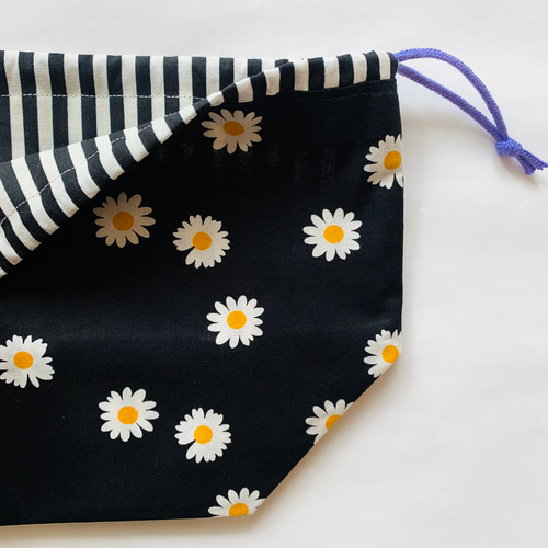 ☆おしゃれな入園入学グッズ☆お弁当袋 巾着 花柄 デイジー 北欧 弁当