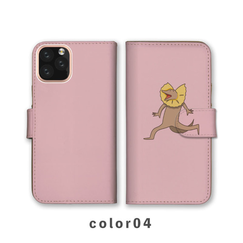 エリマキトカゲ 爬虫類 トカゲ イラスト 全機種対応スマホケース