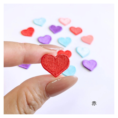 ミニ)ハート刺繍ワッペン 6枚入 ワッペン・アップリケ Oddeye