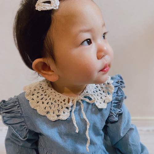 ハンドメイドスタイ　レースつけ襟スタイ　きょん様 ハンドメイドスタイ　レースつけ襟スタイ　きょん様