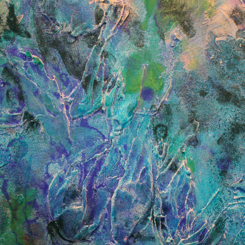 新年新春限定 絵画作品 「質感・ブルー」和の調和テイスト 岩絵の具