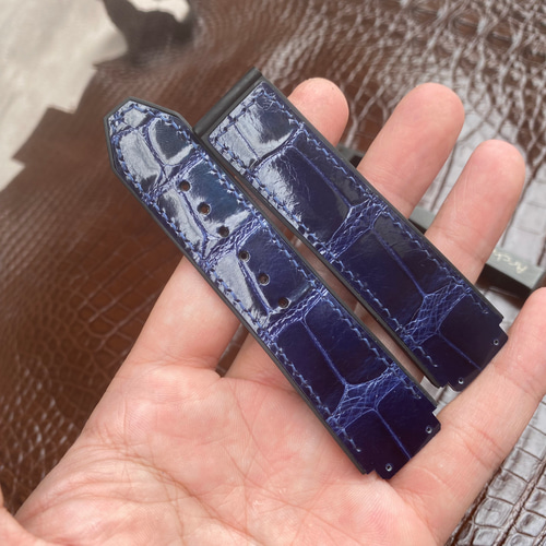 HUBLOT ウブロ 革ベルト ワニ革 純正品 ラバー ストラップ HUBLOT ウブロ 革ベルト ワニ革 純正品 ラバー ストラップ
