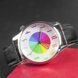 逆時針手錶 彩虹數字 男裝手錶 女裝手錶 全球免運 第3張的照片