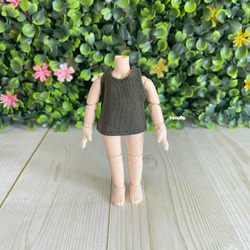 JANAYA  オビツ11 ob11服　タンクトップ　黒色/白色/グレー　　翌日発送 9枚目の画像