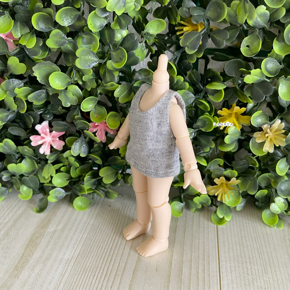 JANAYA  オビツ11 ob11服　タンクトップ　黒色/白色/グレー　　翌日発送 8枚目の画像