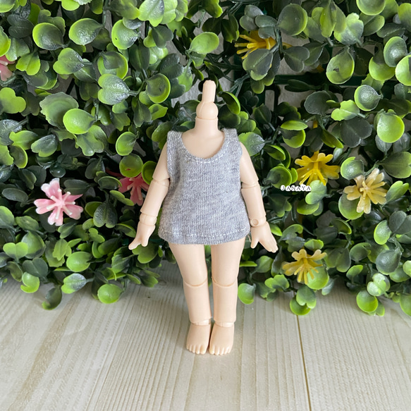 JANAYA  オビツ11 ob11服　タンクトップ　黒色/白色/グレー　　翌日発送 7枚目の画像