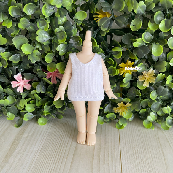 JANAYA  オビツ11 ob11服　タンクトップ　黒色/白色/グレー　　翌日発送 5枚目の画像