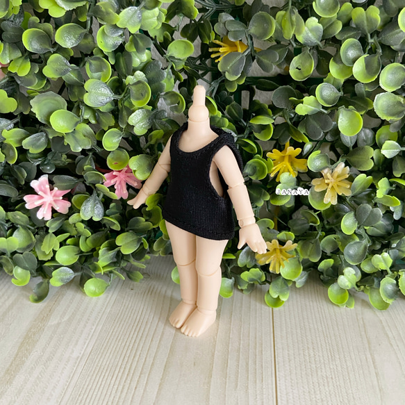 JANAYA  オビツ11 ob11服　タンクトップ　黒色/白色/グレー　　翌日発送 4枚目の画像