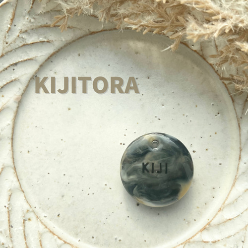 うちの子素材】『うちの猫柄キーホルダー』ペットの毛等の素材を封入