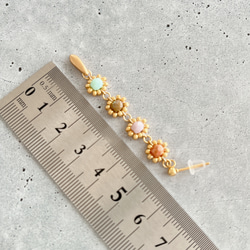 チェコ/ガラスビーズ【pastel Antique＊チェコビーズチェーンピアスorイヤリング】サージカルステンレスピアス 5枚目の画像