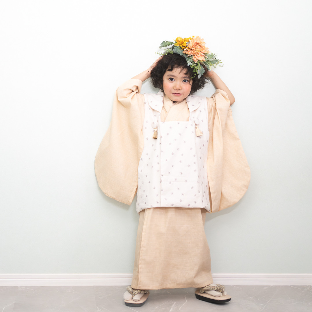 2step着物に合う被布（星刺繍）