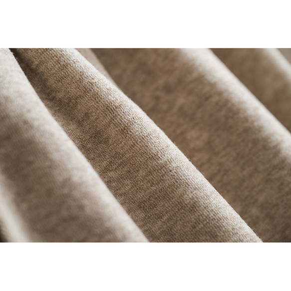 ウール混紡柔らかいスカート　ゴムウエストスカート　シンプルスカート　ベージュとグレー4サイズ　L312　 8枚目の画像