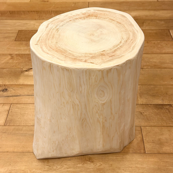 Hinoki  Wood  Stool  No.594 2枚目の画像