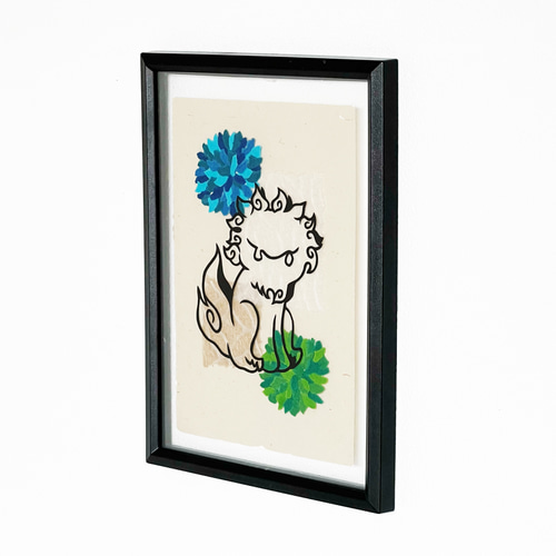 切り絵×ちぎり絵】shi-sa ‐山原- 沖縄シーサー 原画アート 切り絵×ちぎり絵】shi-sa ‐山原- 沖縄シーサー 原画アート