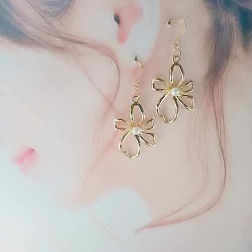 福袋 大丸 花 ハンドメイドピアス ピアス（フック・チェーン） m shop 通販 ピアス