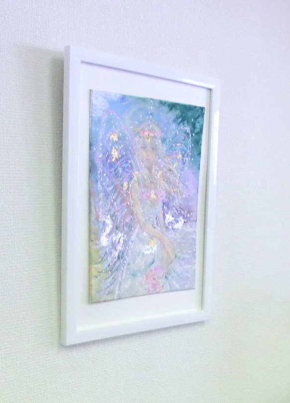 原画「花飾りの女神」額サイズ33×45㎝ パワーアート 5枚目の画像