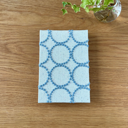 受注制作】御朱印帳 “tambourine” ライトブルー ミナペルホネンの生地