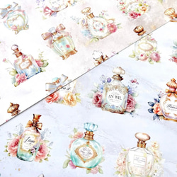 【DP07】デザインペーパー フローラル 香水 ボトル 2枚目の画像