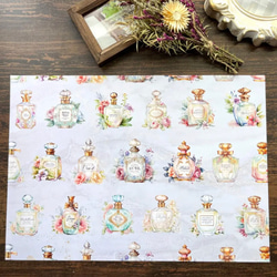 【DP07】デザインペーパー フローラル 香水 ボトル 4枚目の画像