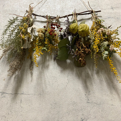 スワッグミモザ オブジェNo.728 スワッグ mon-jardin 🌿 通販｜Creema  