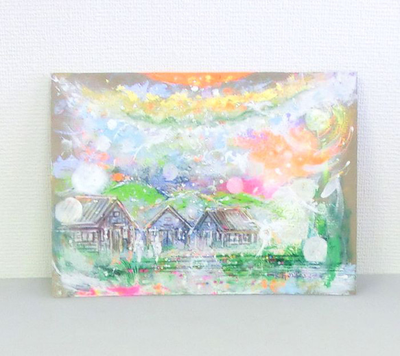 原画「天界の家」イラストボード パワーアート 絵画 息吹 友也 通販