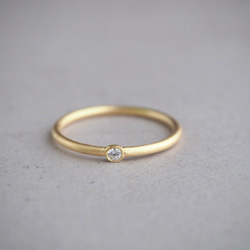 Hitotubu line ring -daily- 一粒 ダイヤ ダイヤモンド 華奢