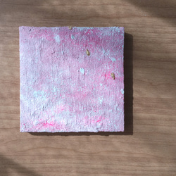 爛漫 -mini-』純金箔の金継ぎアート ゴールド ピンク 抽象画 モダン